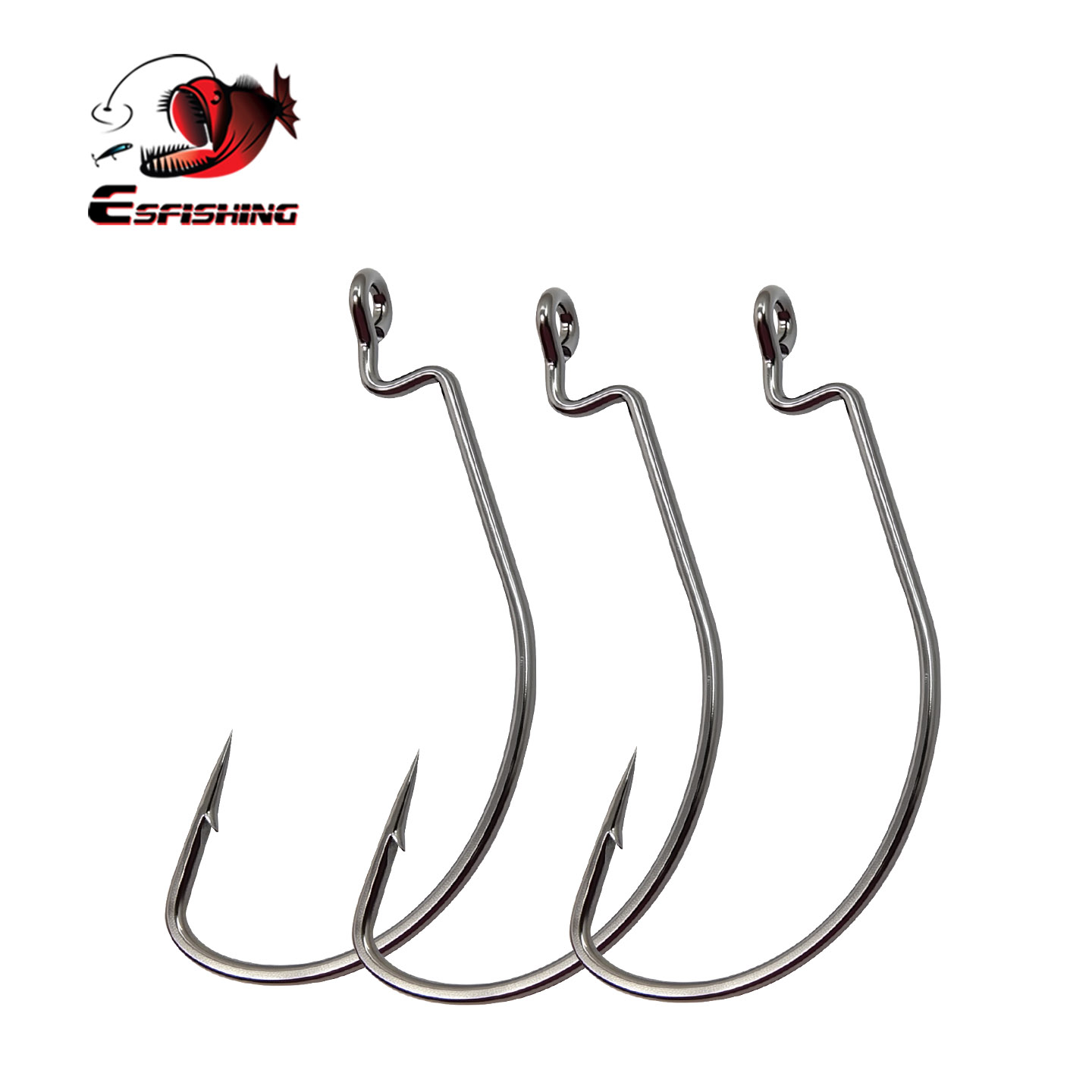 Fishing Equipment Ebay - ESFISHING Офсетный крючок из углеродистой стали,